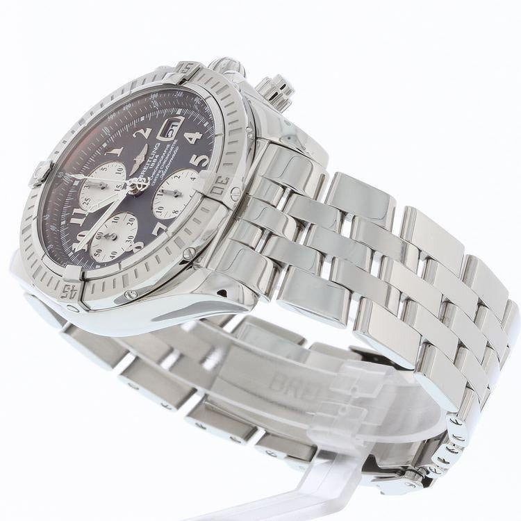 Breitling Chronomat Evolution 44 Stainless Steel A13356 with Box and Papers Anthracite Grey Numeral Dial - Swiss Watch Store UK