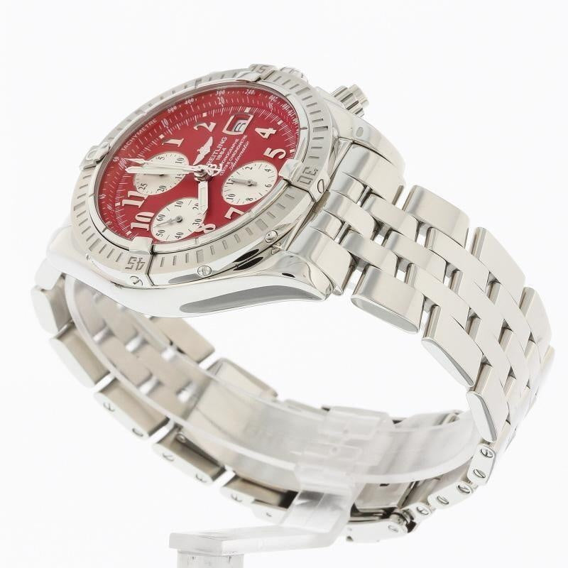 Breitling Chronomat Evolution Stainless Steel with Red Numeral Dial A13356 - Swiss Watch Store UK